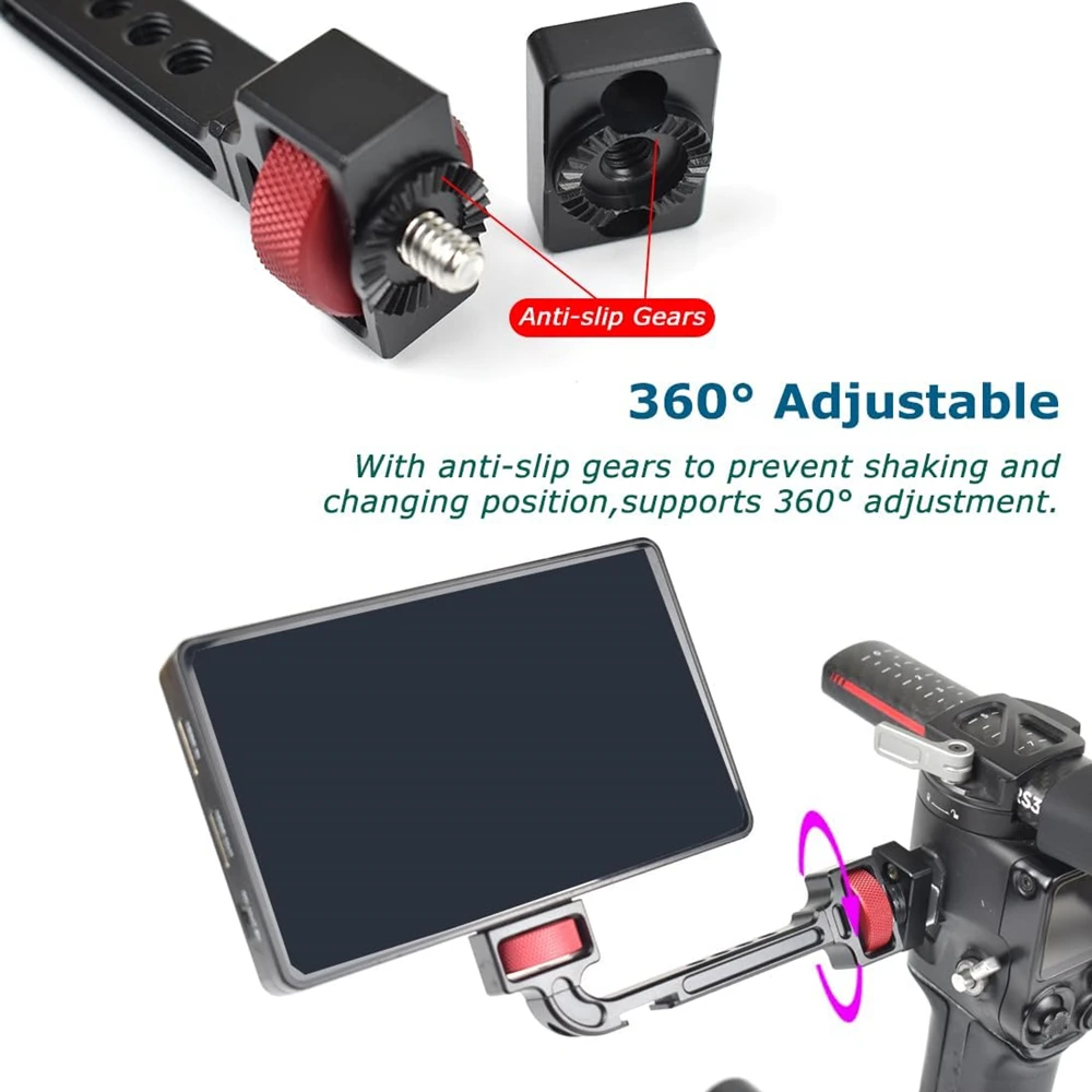 for DJI Ronin S SC RS2 RSC2 RS3 RS4 & Zhiyun WEEBILL Stabilizer Gimbals Extension Mount Stand Monitor Display Mounting Bracket view 4