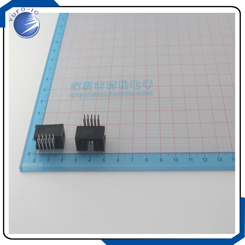 10PCS/LOT  A simple horn curved needle DC3-10P 10 foot spacing 2.54MM ISP interface JTAG socket