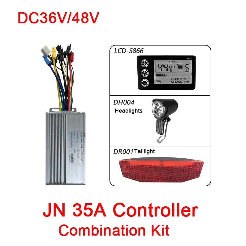 

Electric bicycle JN-35A Controller SM Connector LCD S866 display panel DH004 Headlights DR001 Taillight Front Rear Light Kit