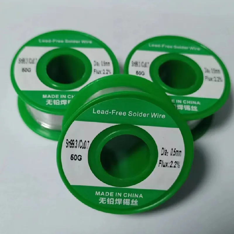 50g/roll lead-free environmentally friendly soldering wire flux 2.2% tin wire 99.3% copper 0.7 high-purity 0.5mm soldering wire