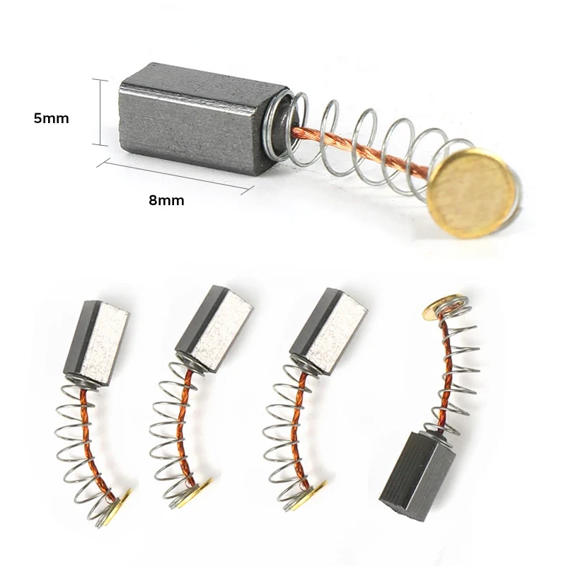 16PCS/Lot Mini Drill Collet Chuck 10PCS 1.0-3.2mm 4.3mm Shank Brass Chucks Adapter With 2PCS M8 Nuts 4PCS Carbon Brush 5*5*8