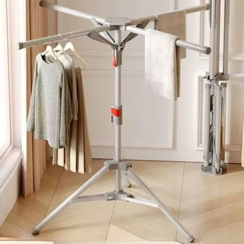 Convenient Foldable Indoor Drying Rack Simple Extendable Balcony Drying Rack Large Capacity Floor Standing Household Merchandise