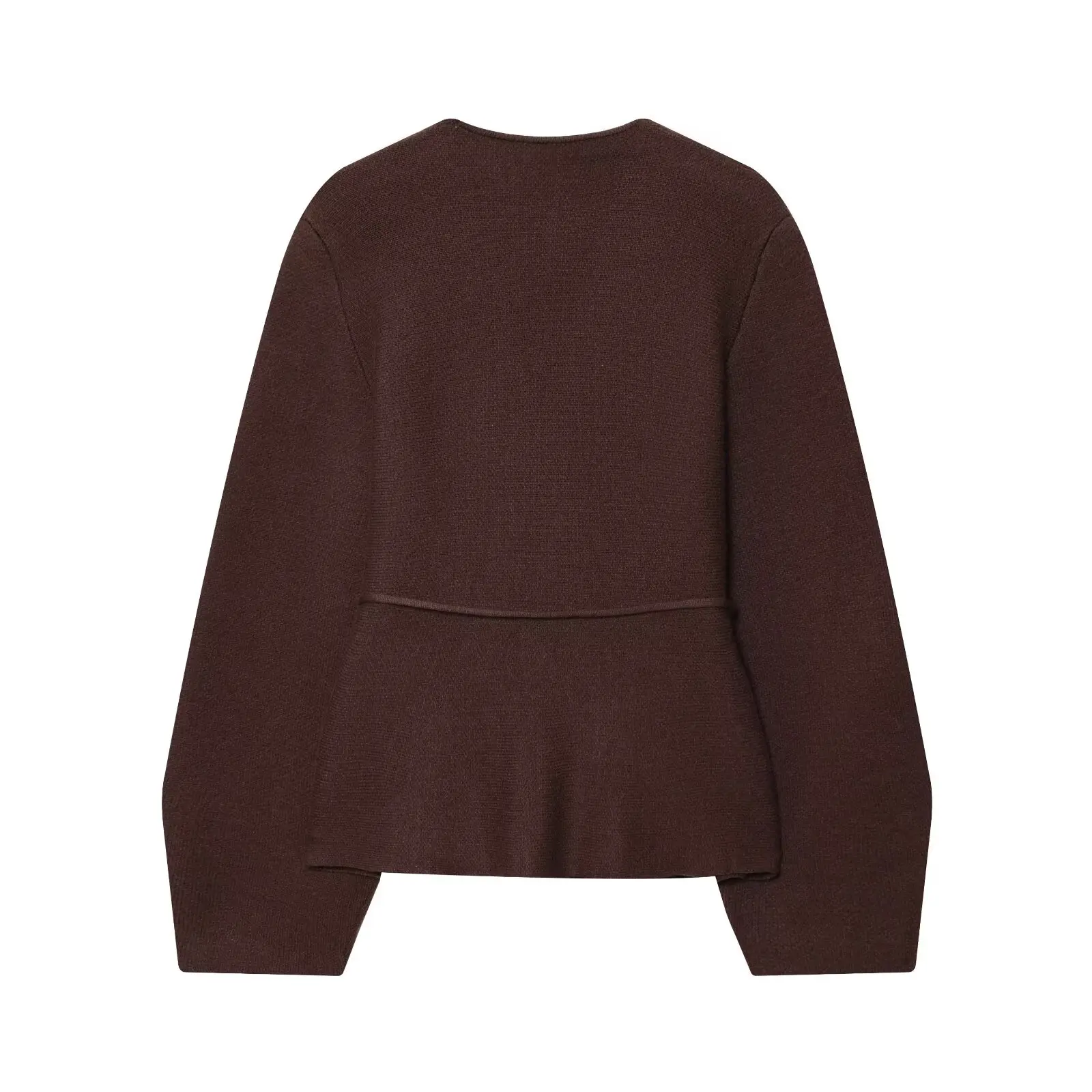 2025 Nueva llegada: cárdigan de punto para mujer para otoño/invierno elegancia francesa cárdigan estilo envolvente rojo intenso prendas de punto para mujer