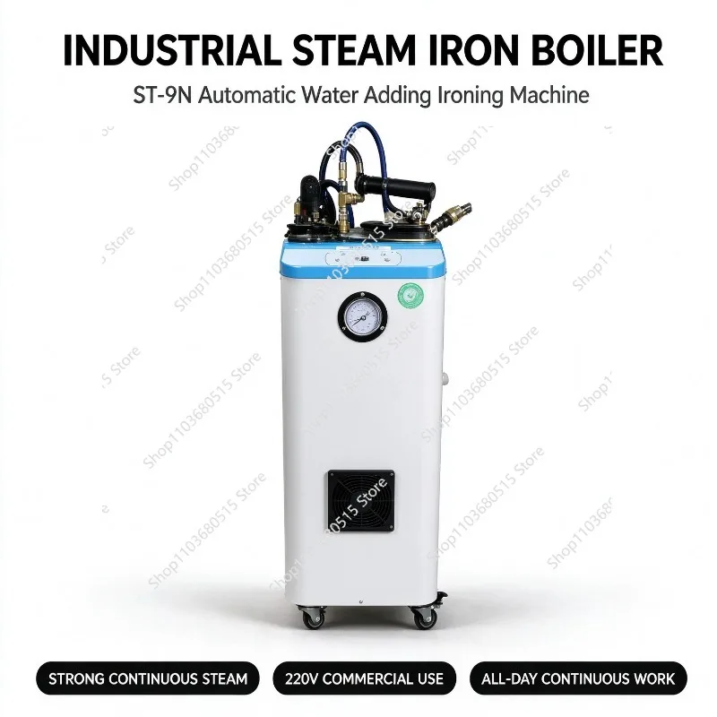 Apparel Steam Ironing Machine, 220V Pressure Boiler Iron For Commercial Industrial Garment Processing, Durable Efficient