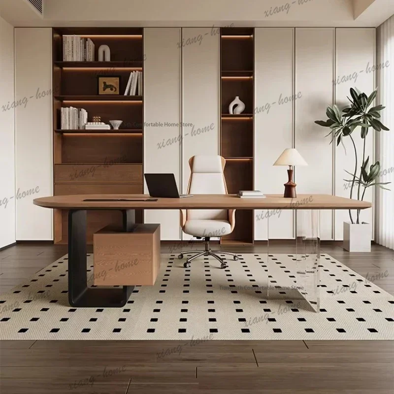 LD Modern High-End Solid Wood Computer Desks Nordic Creative Bedroom Study Executive Computer Desk Office Furniture