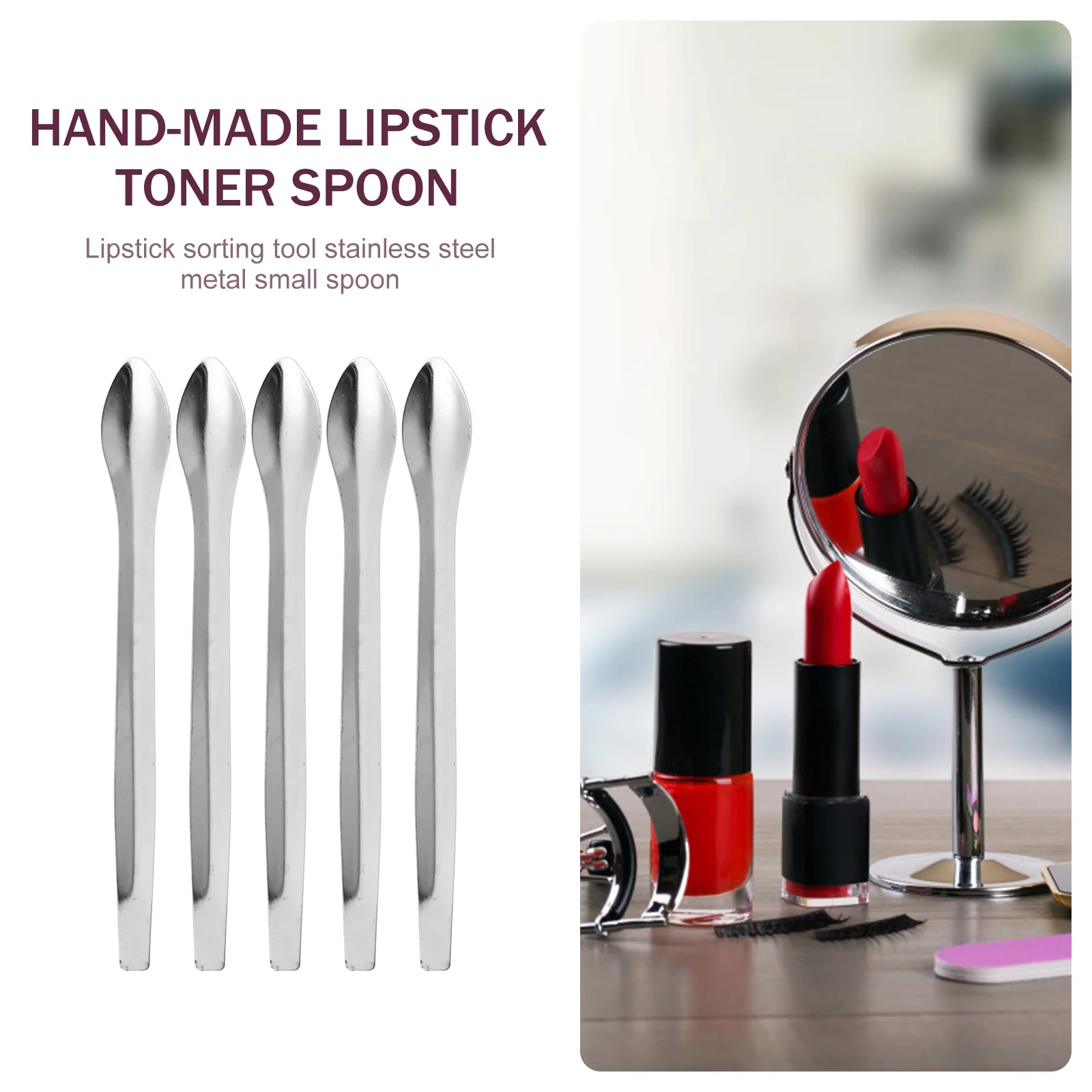 

18Pcs Scoops Stainless Steel Lipstick Powder Spoons for DIY Makeup Cream Lotion Application Beauty Tools