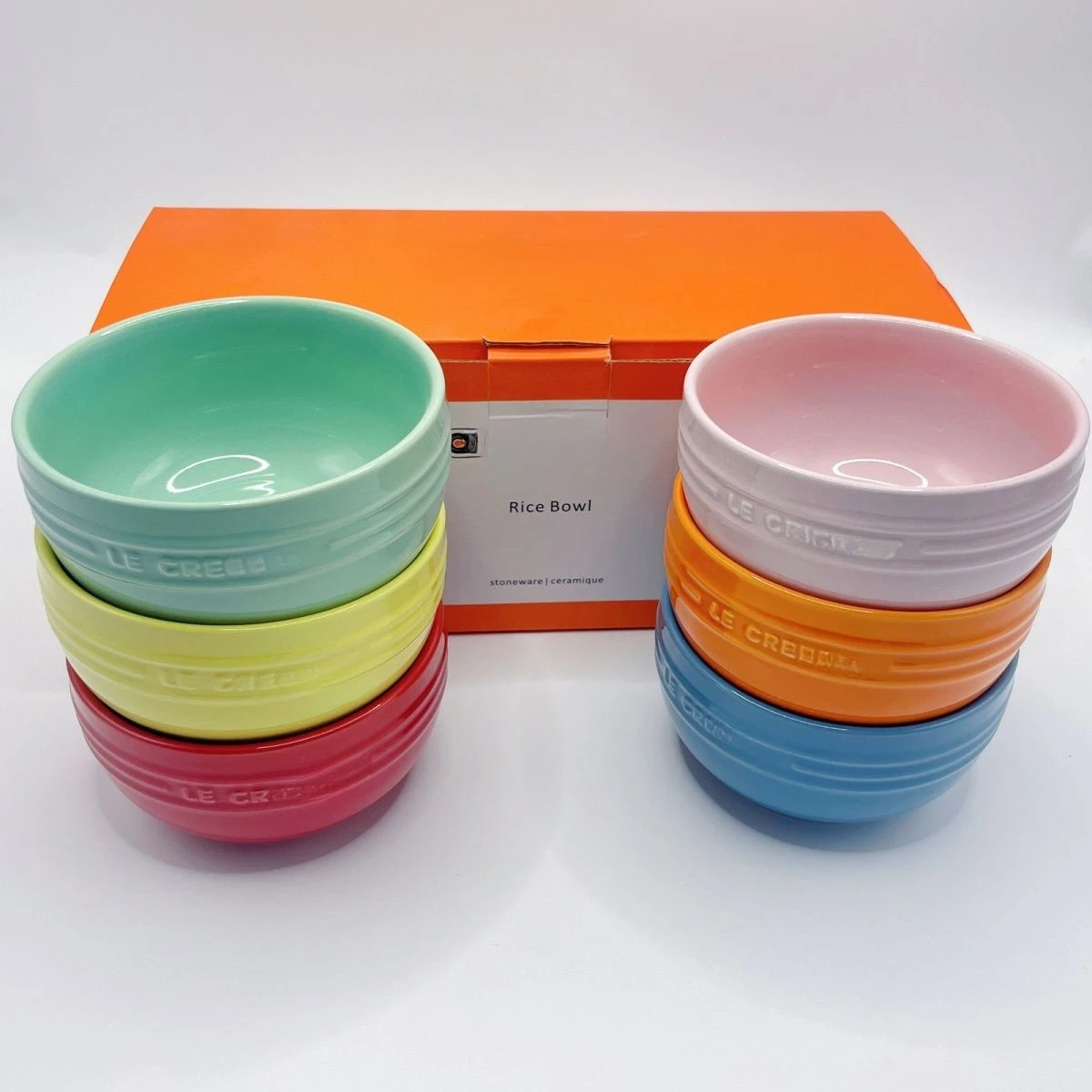 French Rice Bowl 11 X 6cm Ceramic Dessert Light Rainbow Stoneware Porcelain Candy Color Ramen Noodle Soup Bowls Tableware