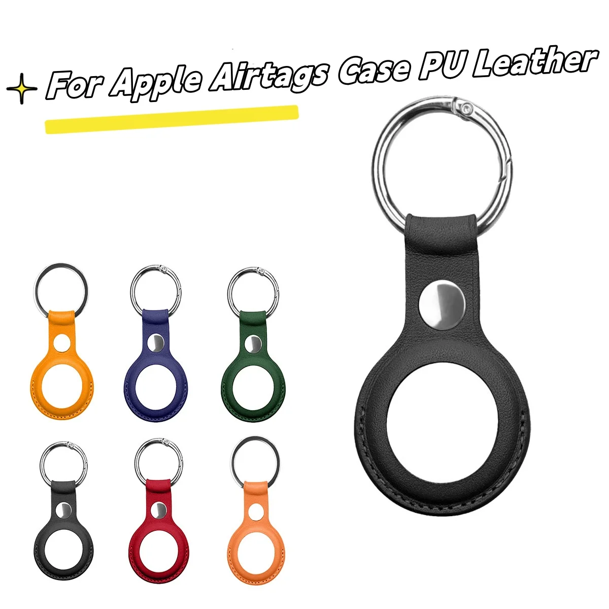 Liquid Silicone Protective Shell for Apple Airtags Case, Anti-Scratch Sleeve Keychain, Cover for Tracker Accessories