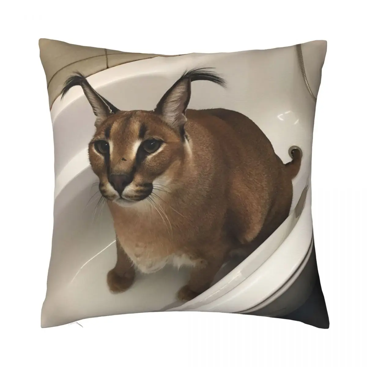 Floppa Cushion Cover Cute Meme 40x4 0 Home Decor Dakimakura Funny Caracal Cat Pillowcase For Living Room Housse De Coussin