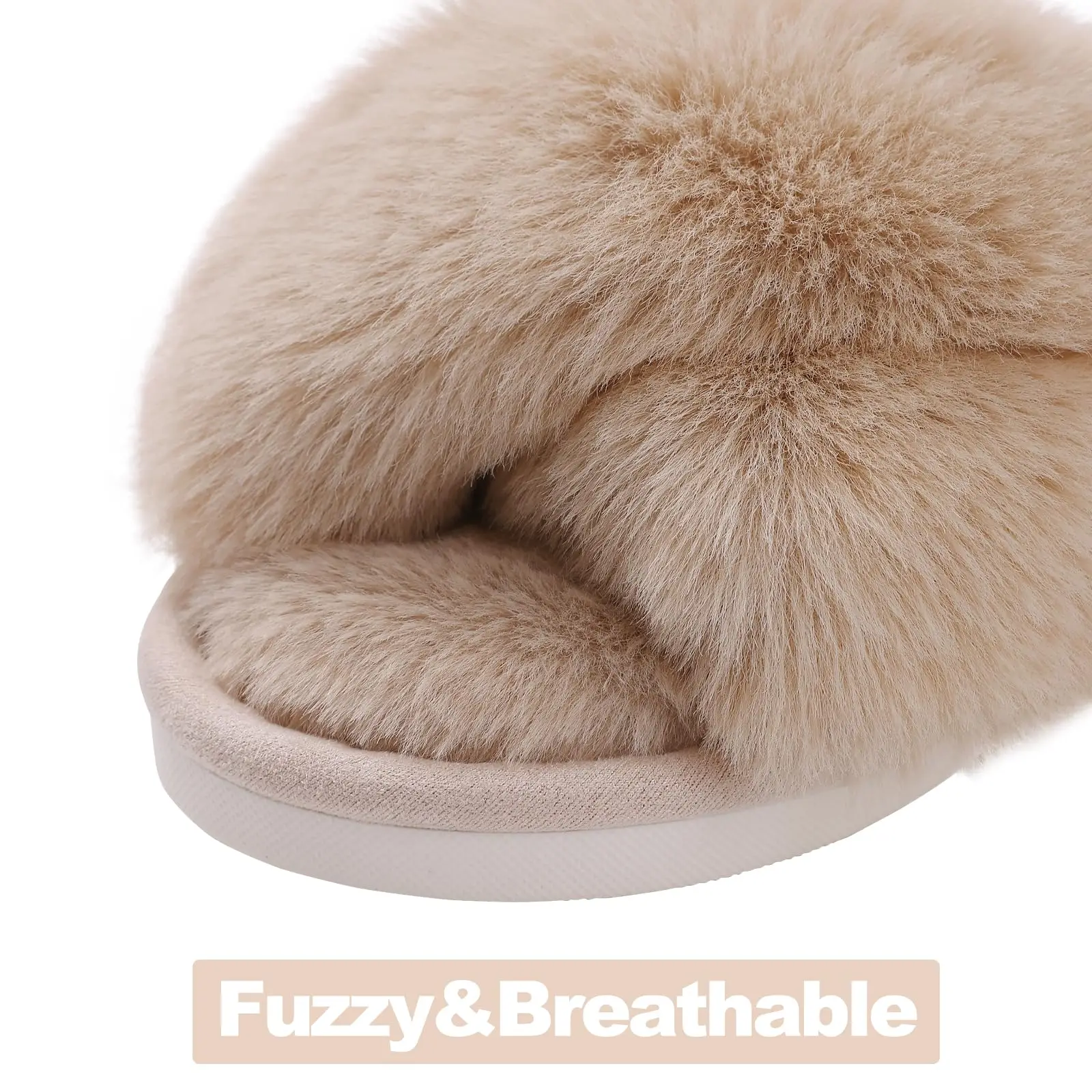 Shevalues Fashion Fluffy Home Slippers For Women Winter Indoor Open Toe Furry Cotton Shoes New Casual Furry Cozy Soft Slippers