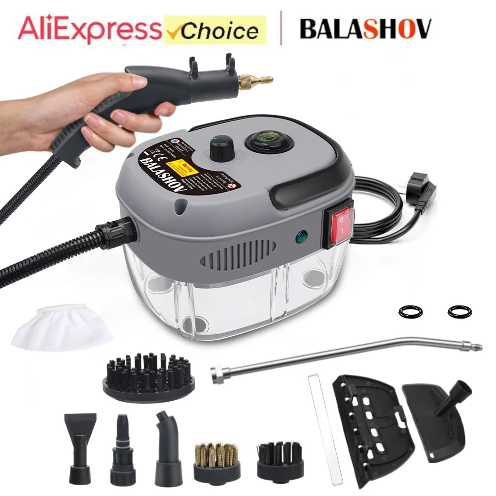 Household High Pressure Steam Cleaner Portable Handheld Cleaner Air Conditioner Kitchen Car Hood Steam Cleaning Machine 2500W