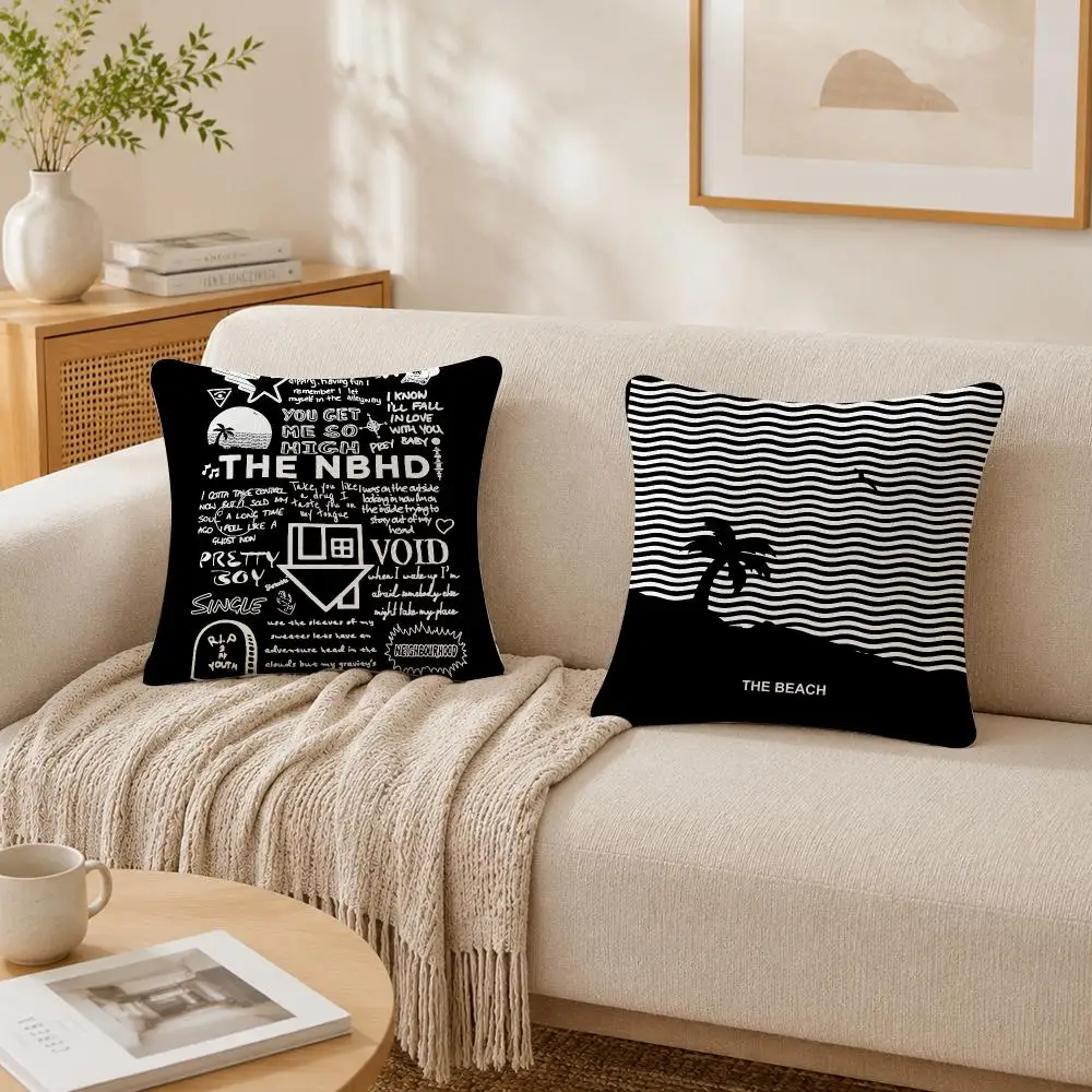 Hot Music Band The N-Neighbourhood Cushion Cover Plush Decorative Pillow Case With Hidden Zipper Fashion Room Decor For Home