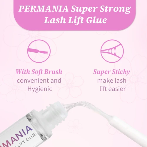 Imagen 2 del producto PERMANIA-pegamento para levantamiento de pestañas, 7ml, pegamento para pestañas y cejas, adhesivo súper adhesivo resistente al agua, disuelve rápidamente herramienta de levantamiento de pestañas de secado