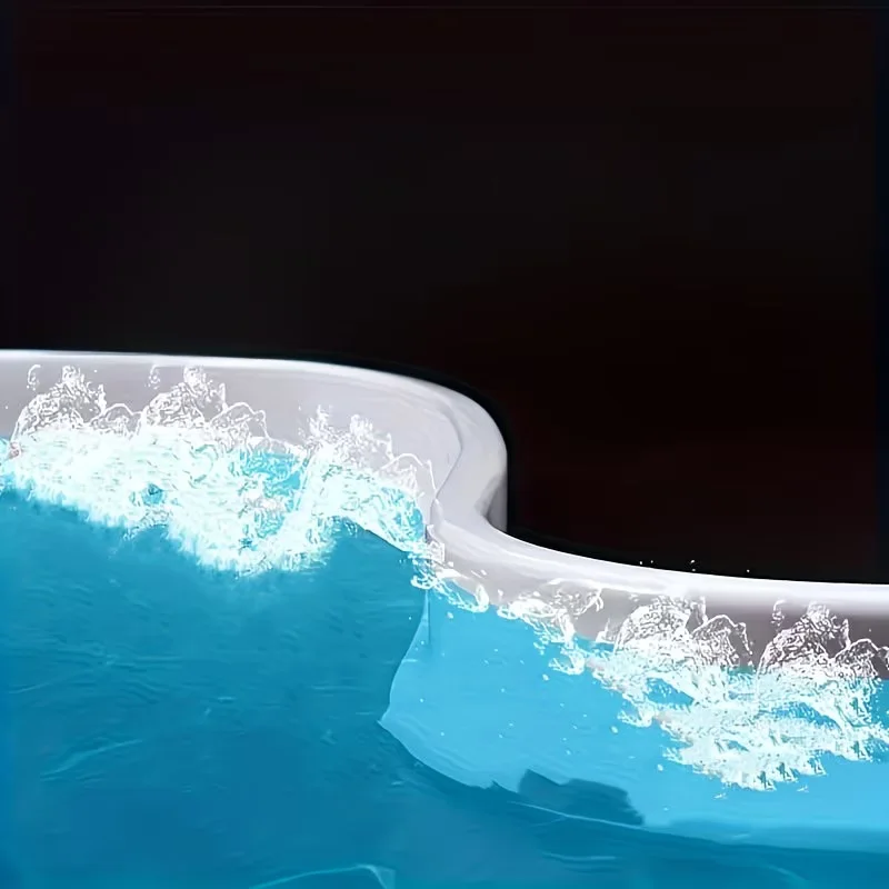 1pc 60 Inch Foldable Rubber Shower Water Dam Self Adhesive Waterproof Barrier Strip for Bathtub Sink Bathroom Floor Sealing
