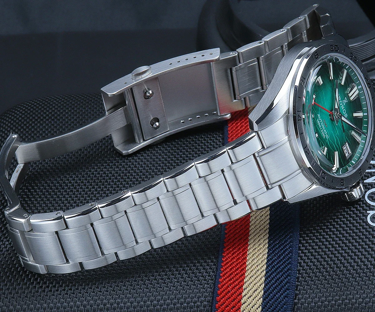 كرونوس GS 39 مللي متر ملمس صحراوي تدريجي ساعة رجالية NH34 أوتوماتيكية ميكانيكية فقاعة الياقوت الزجاج نحى سوار 10ATM L6029 V2