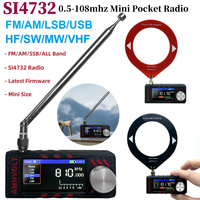 SI4732 0.5-108mhz LSB USB AM FM FM/AM Radio 1.9inch IPS Screen Mini Pocket Radio Portable Radio All Band Radio Receiver