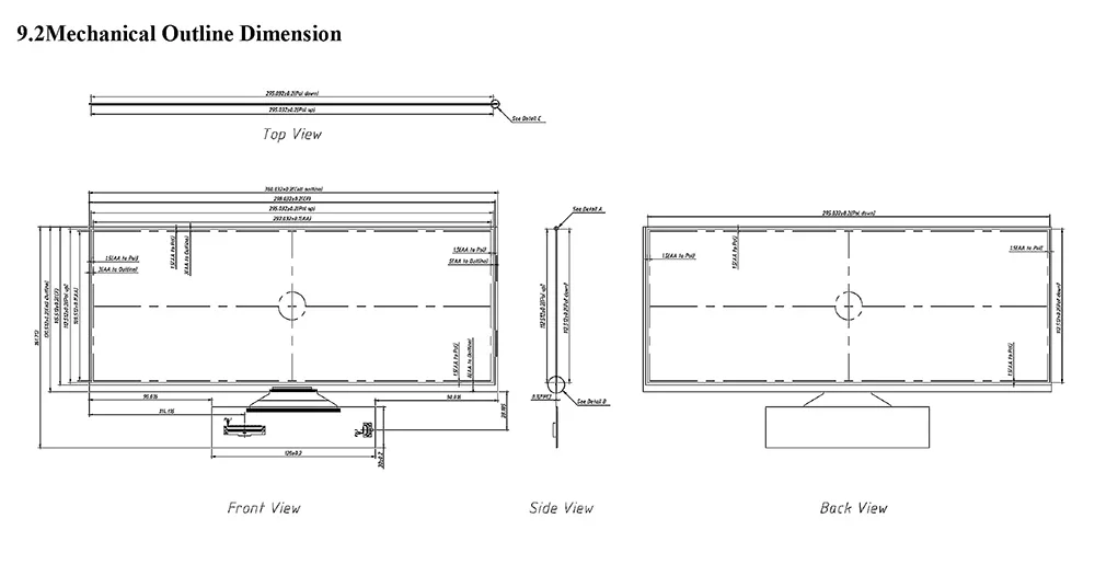 جديد Rjoytek مخصص UI برنامج أندرويد بار وحدة LCD 12.3 بوصة 1920*720 شريط عرض LVDS واجهة سيارة شاشة الكريستال السائل TFT LCD mo