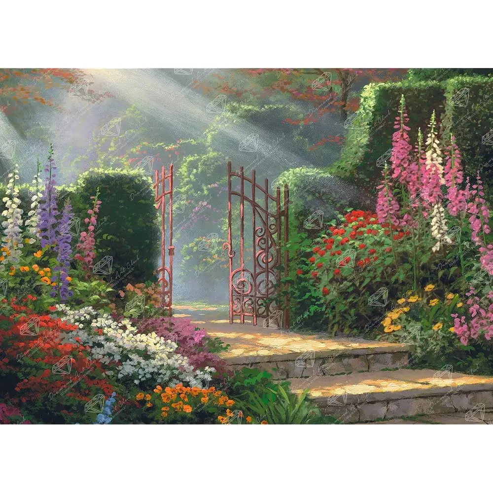 

Garden of Grace Diamond Painting Kit, Fun DIY Crafts for Adults, Round Diamond Art Canvas by Thomas Kinkade, 18\ x 13\ (45.7