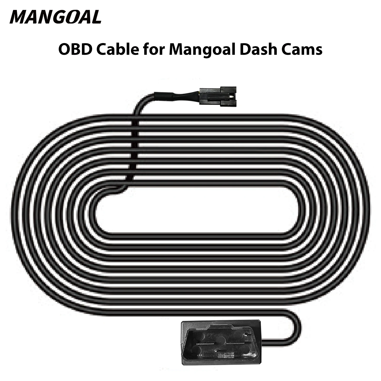 OBD II Connector USB Cable Power Adapter for Mangoal Dash Cam Upgrade Parking Monitoring Hardwire Wire Kit Accessories
