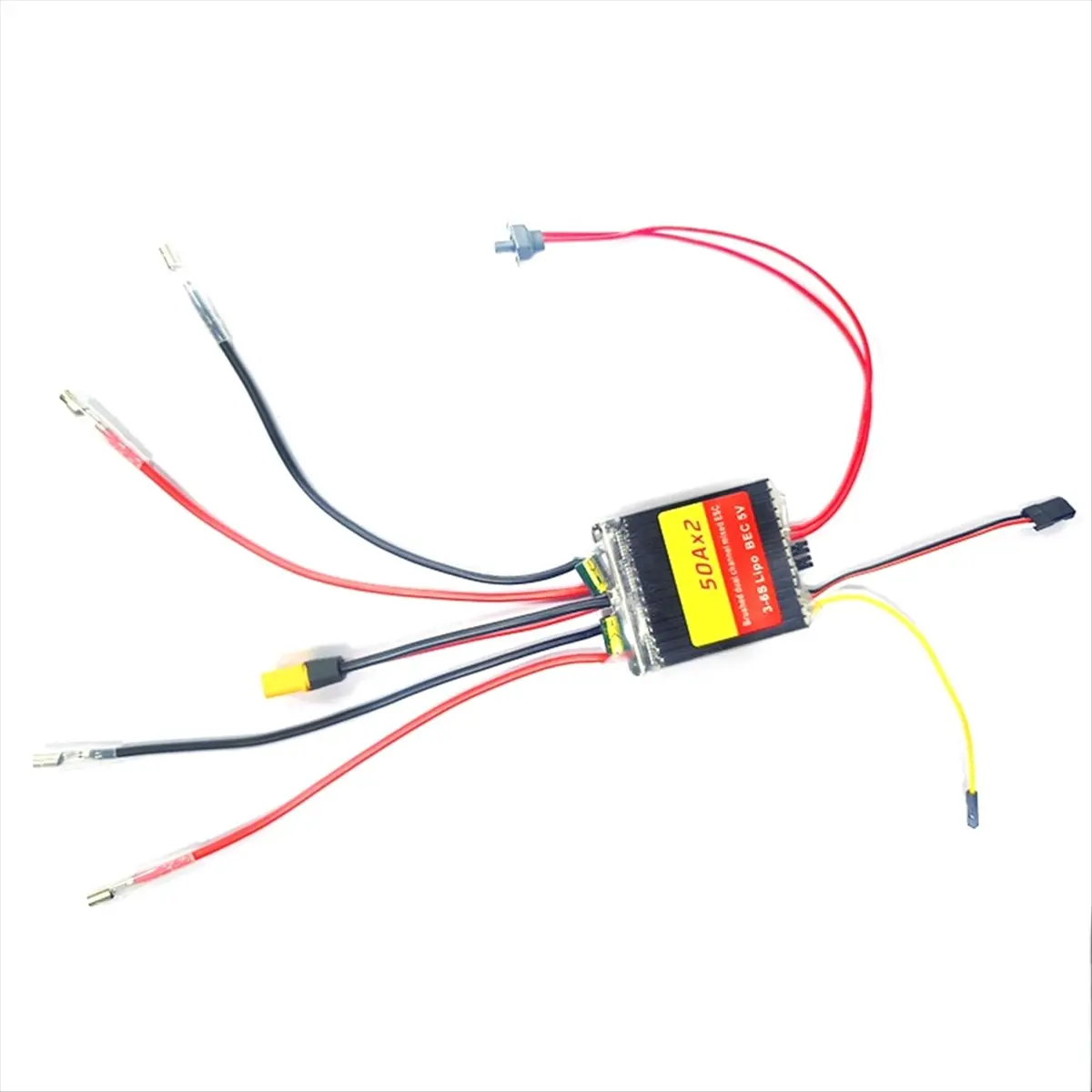 《Factory Direct》50A Dual-Channel Bidirectional Brushed Electric PWM Signal for Remote Control Cars Boats Tracked Vehicles Etc