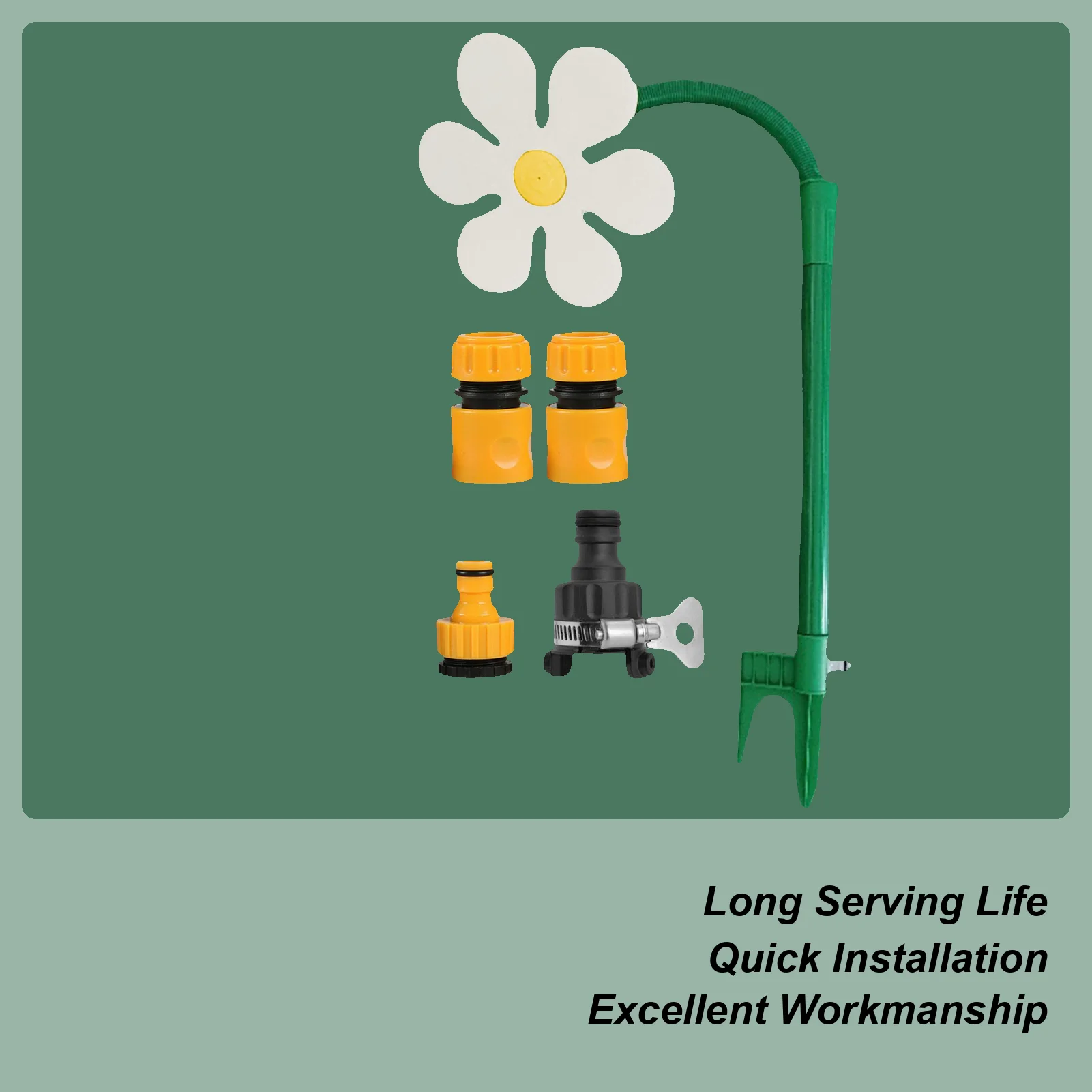 

Спринклер для газона с танцующей ромашкой, спринклер для цветов с колом, вращающаяся на 360 градусов система орошения двора для полива, игр на ферме