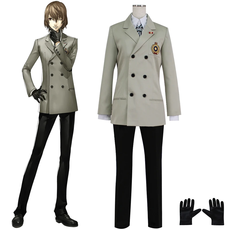 

Phantom Thieves of Hearts Goro Akechi Cosplay Costume Detective Prince Uniform Outfit C012
