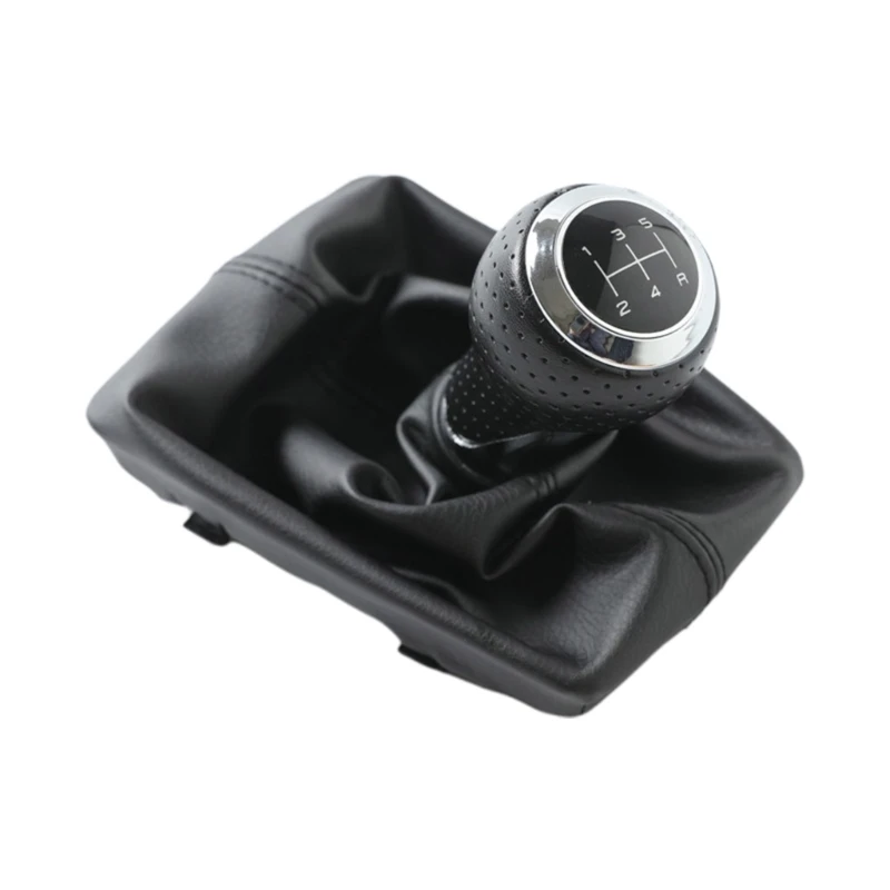 

Car Gear Shift Knob with Leather Collars Dust Boot Cover 5/6 Speed Manual/Auto Gear Shifter Cover for A6 Dropship