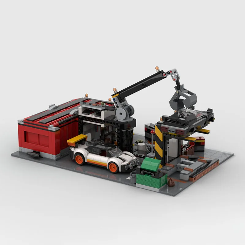 سجل القصاصات المعياري MOC مع نماذج مكعبات بناء السيارات، DIY إبداعي، مثالي للتعليم والتجميع، هدية لعبة تعليمية