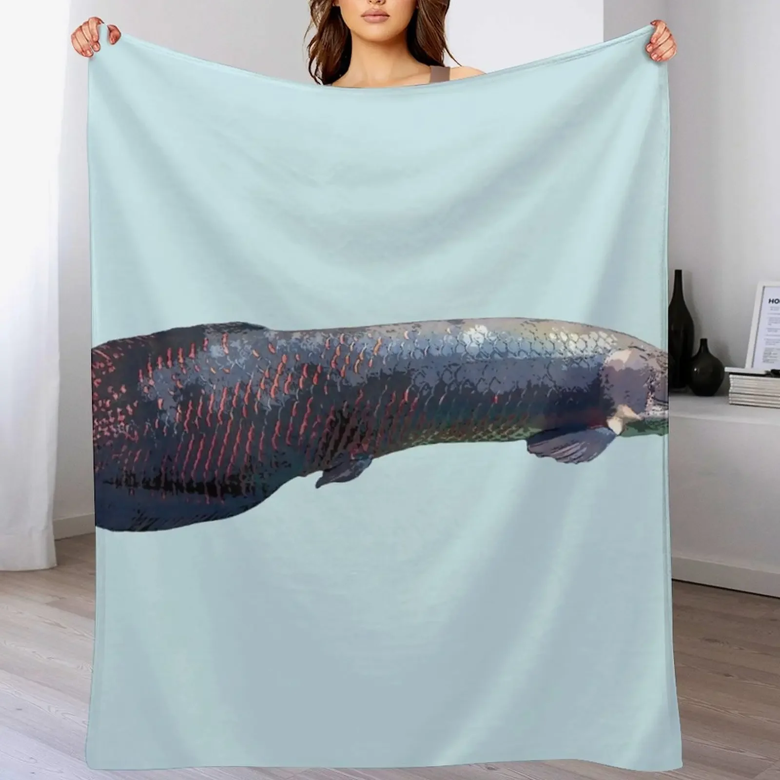 

Arapaima Color Print Throw Blanket Luxury Brand Furry Blankets For Baby Winter beds Blankets