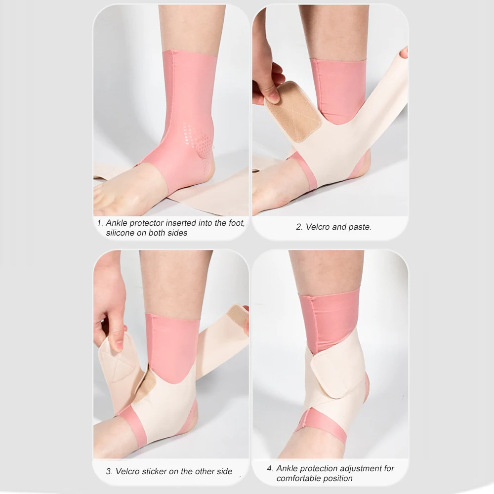 1 Stück verstellbare Knöchelbandage – Kompressionsunterstützung für Verstauchungen, Plantarfasziitis – atmungsaktive Ärmel (Männer/Frauen)
