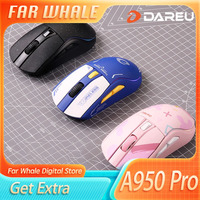 Dareu A950 Pro Mouse Wireless Rgb Bluetooth Portable Tri-Mode 4k Paw3395 Gaming Mouse For Computer Keyboard Pc Office Mice Gift