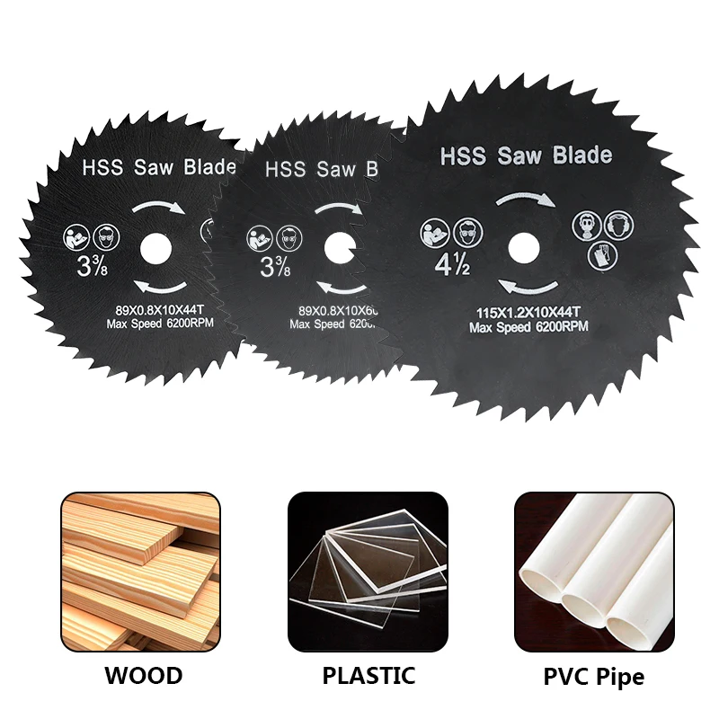 CMCP HSS Saw Blade 89x10mm 44T/60T  Circular Saw Blade Nirtide Coated Wood Metal Cutting Tool Saw Disc