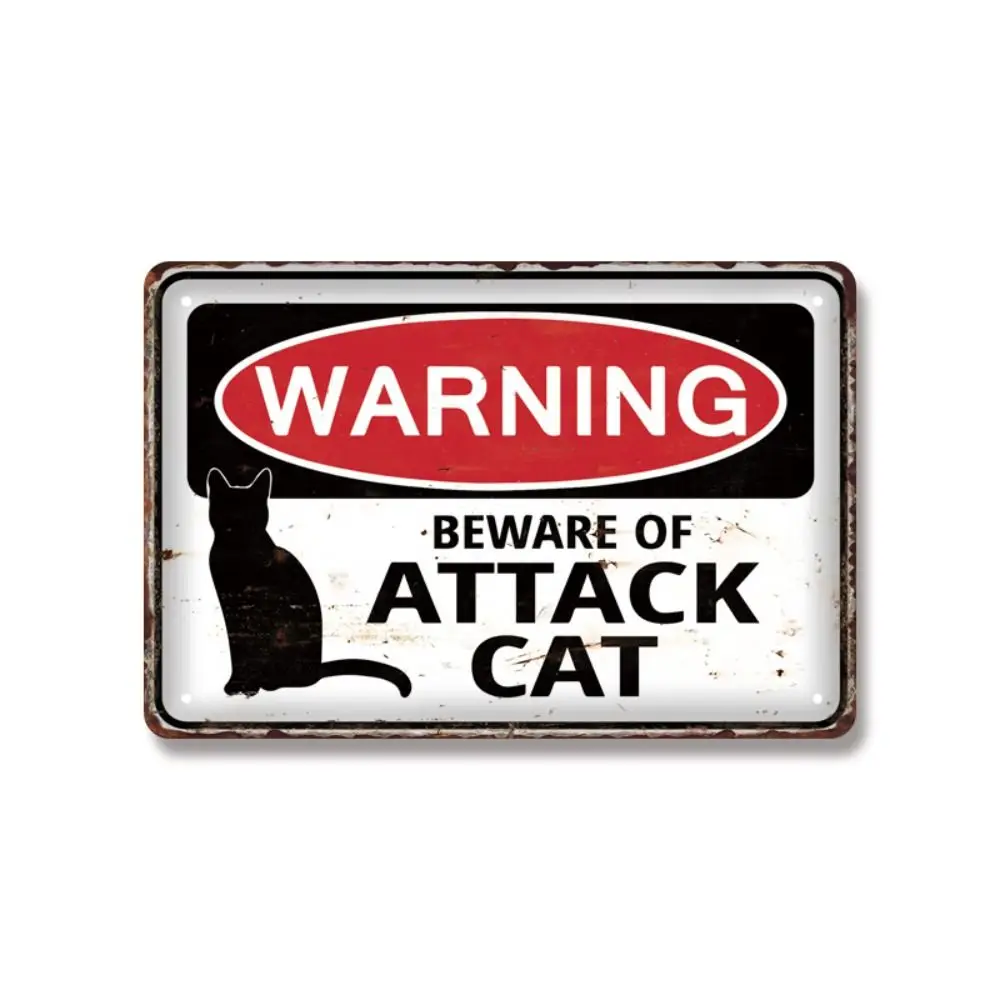 placa-de-metal-vintage-com-pintura-em-estilos-variados-superficie-lisa-sinal-de-advertencia-de-animais-impressao-em-verniz-resistente-a-descascamento-de-tinta