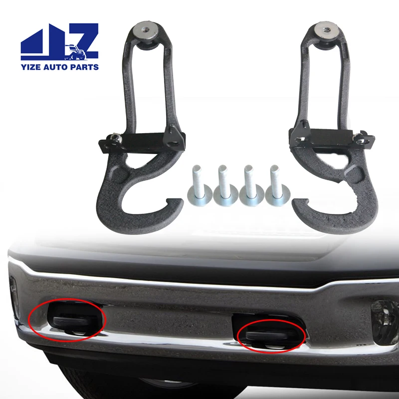 Hot-selling Front Tow Hooks Fit for 2009-2019 Dodge Ram 1500 Replace OEM 82210967 68196982AA