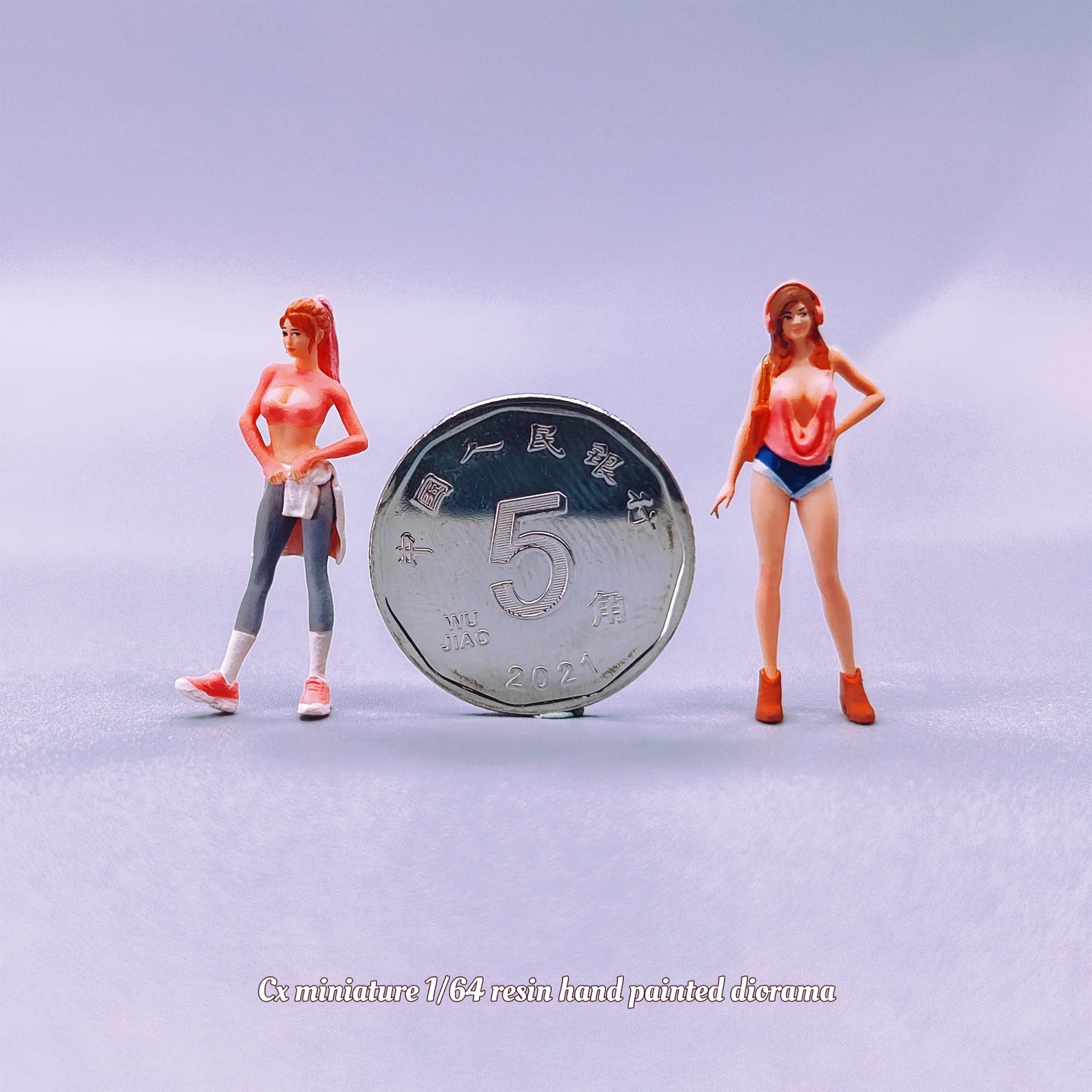 

Cx Diorama 1/64 Scale Figurines Model Realistic Figures of Fitness Girls Collection Miniature Hand-painted