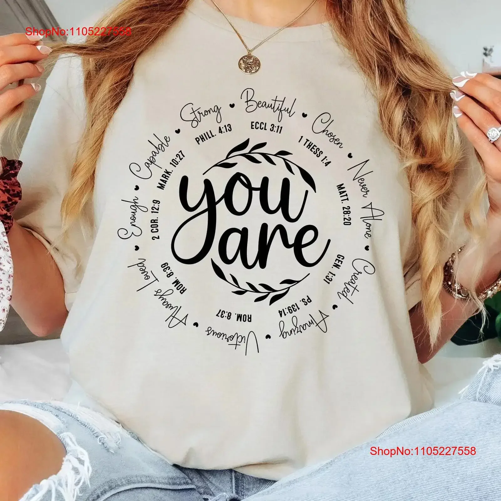 You Are Inspirational T Shirt Christian EncouragemenT Positive Affirmation Bible Verses Motivational Faith vintage Washed