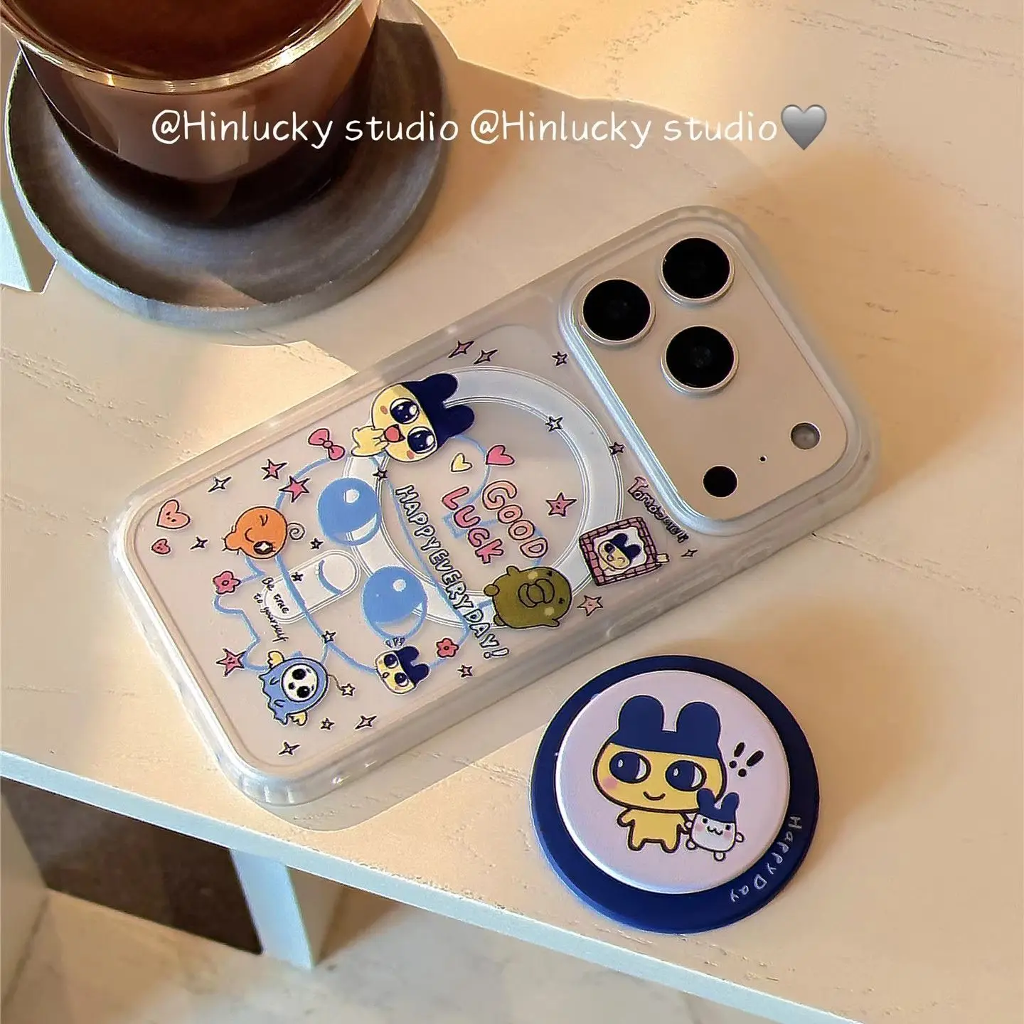 الكورية Ins T-Tamagotchi حسن الحظ جراب هاتف ل المغناطيسي آيفون 17 16 15 14 13 12 11 برو ماكس 14 15 16 17Air زائد الحلو غطاء