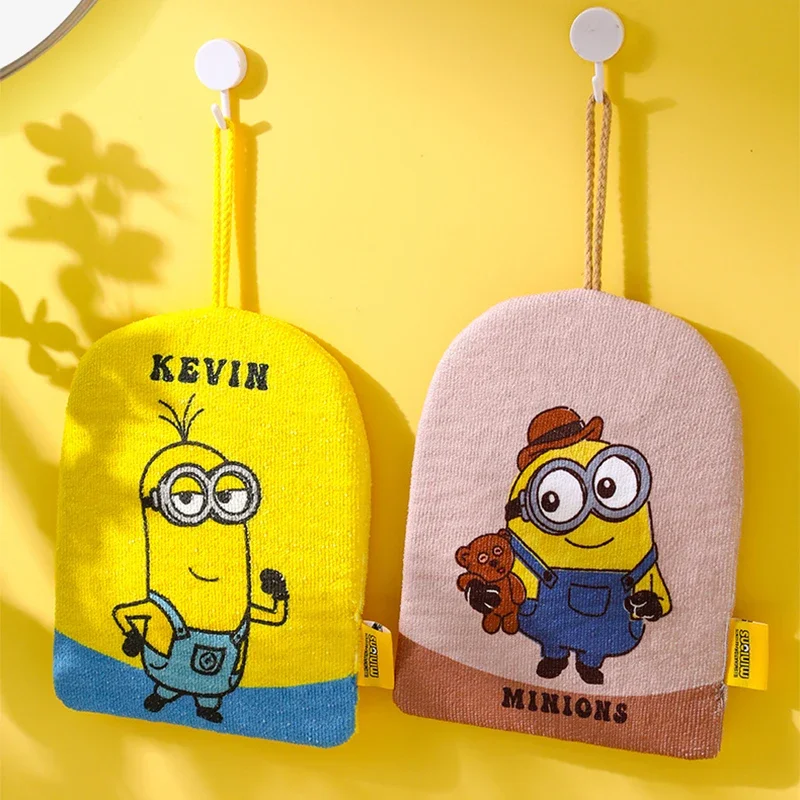 Kawaii Minions Hand Towel Cartoon Anime Family Bathroom Kitchen Water Coral Velvet Absorption Towel Cute Minion Toys Girl Kid