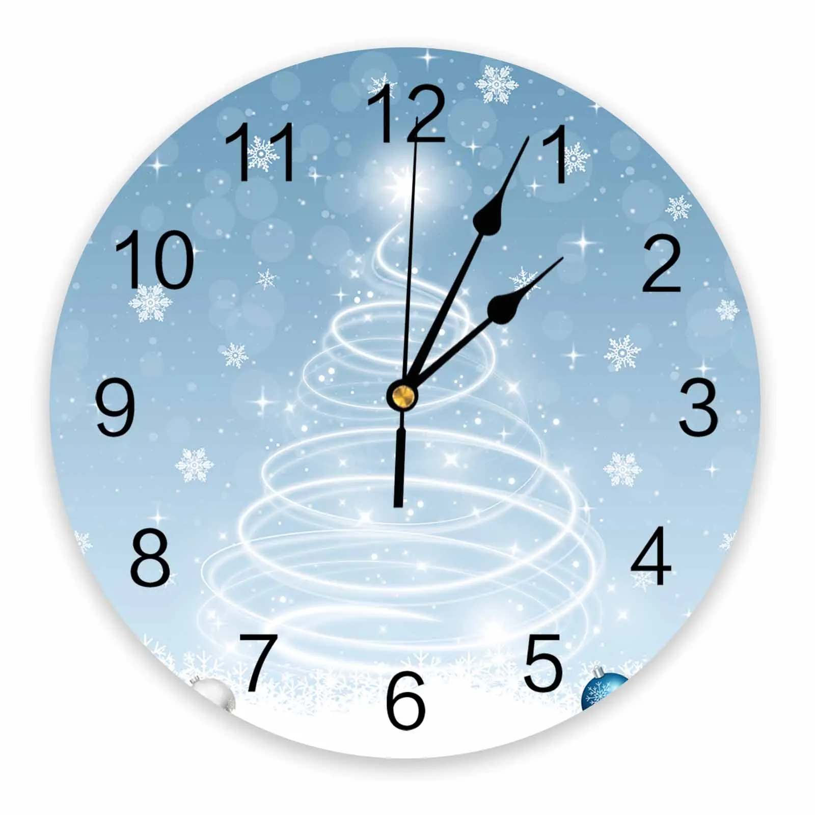 Christmas Winter Ball Wall Clock Large Modern Kitchen Dinning Round Wall Clocks Watches Living Room