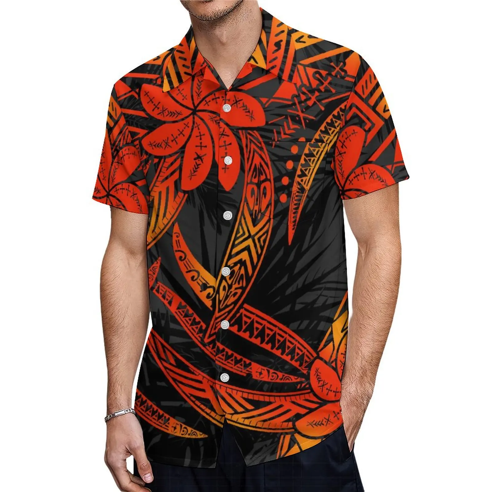 Customized Hawaiian Shirts For Men MUMU Polynesian Women's Dress Chic Printed Tribal Designs Samoa Couple's Costume