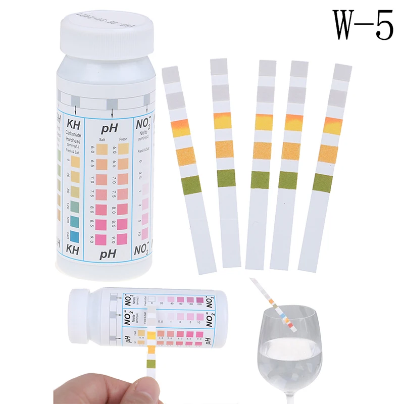 50 Strips 5 in 1 Swimming Pool Spa Water Test Strips Nitrate Nitrite PH Hardness