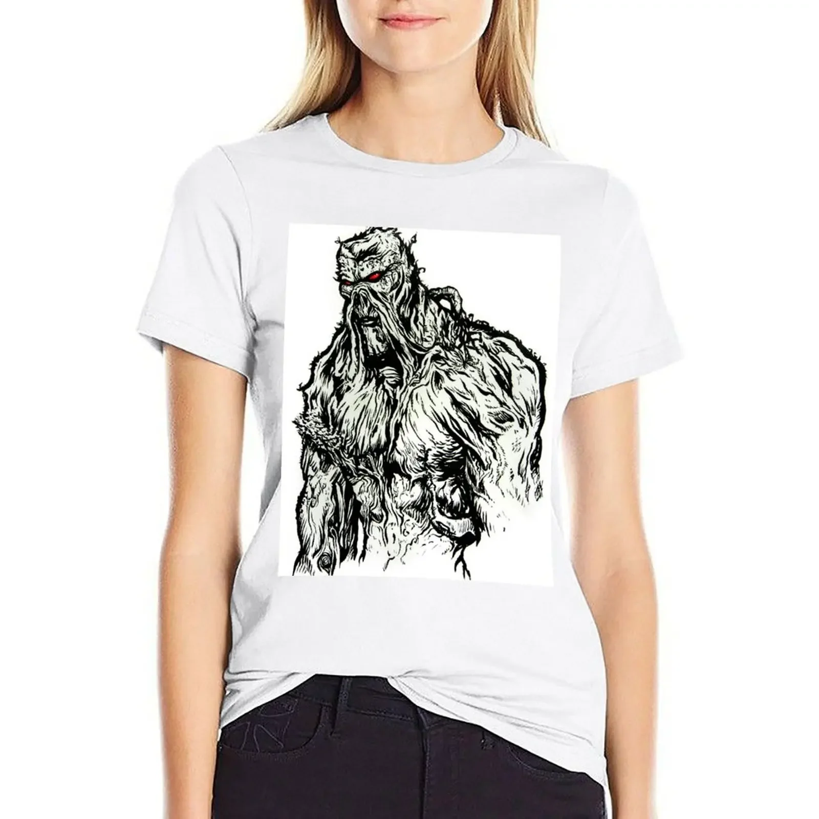 SWAMP THING T-shirt korean fashion tees Women clothing