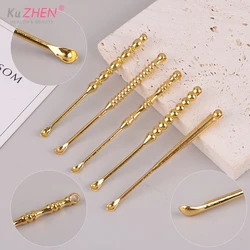 1PCS Retro Brass Ear Spoons Portable Ear Cleaning Tool Dragon Ear Pick Ear Wax Remover Curette Cleaner Keychain Pendant personal