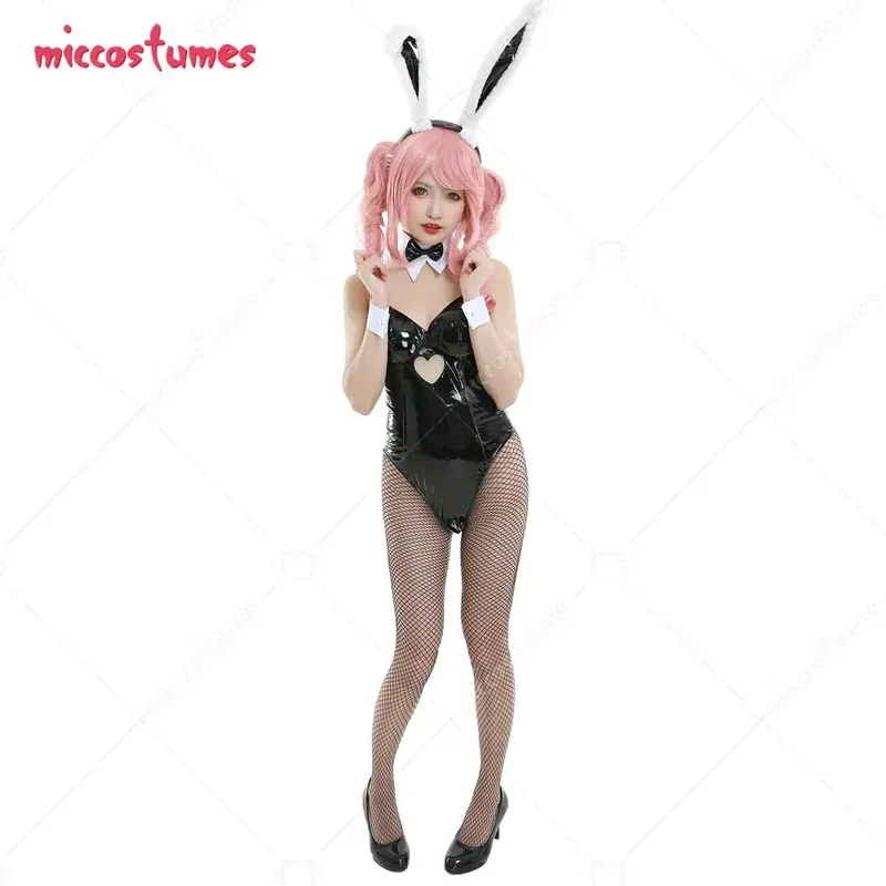CyMiccostumes женский японский аниме милый цельный боди кролика косплей костюм наряд костюм кролика (черный/красный)