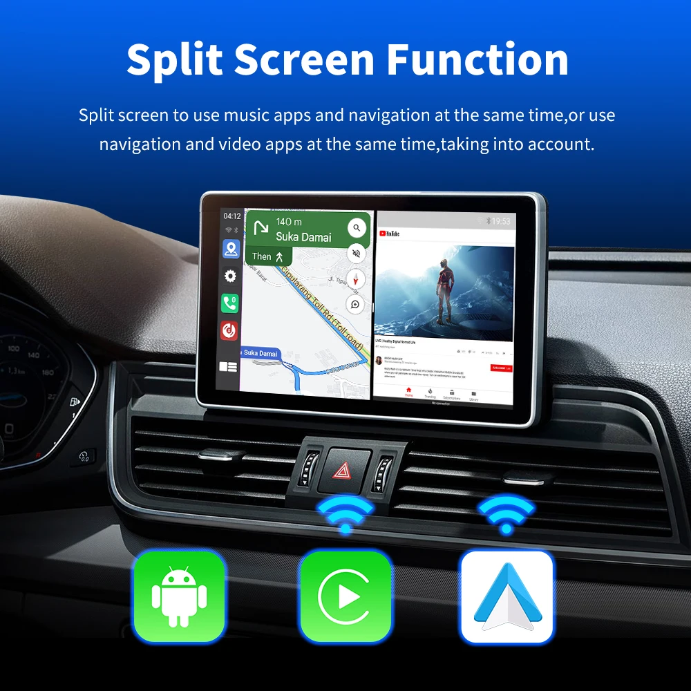 CarAiBOX أندرويد 13.0 كوالكوم 6225 CarPlay Ai Box 8-Core CPU Wireless CarPlay Android Auto لتويوتا فولفو فولفو كيا بنز MG