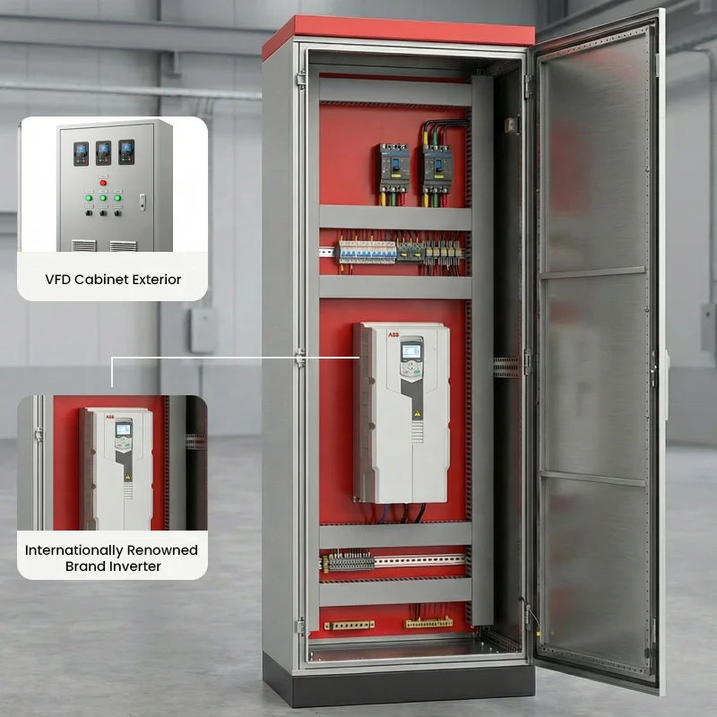 Good Qi Low Voltage Electric Control Cabinet Panel Power Distribution Equipment Frequency Conversion Box