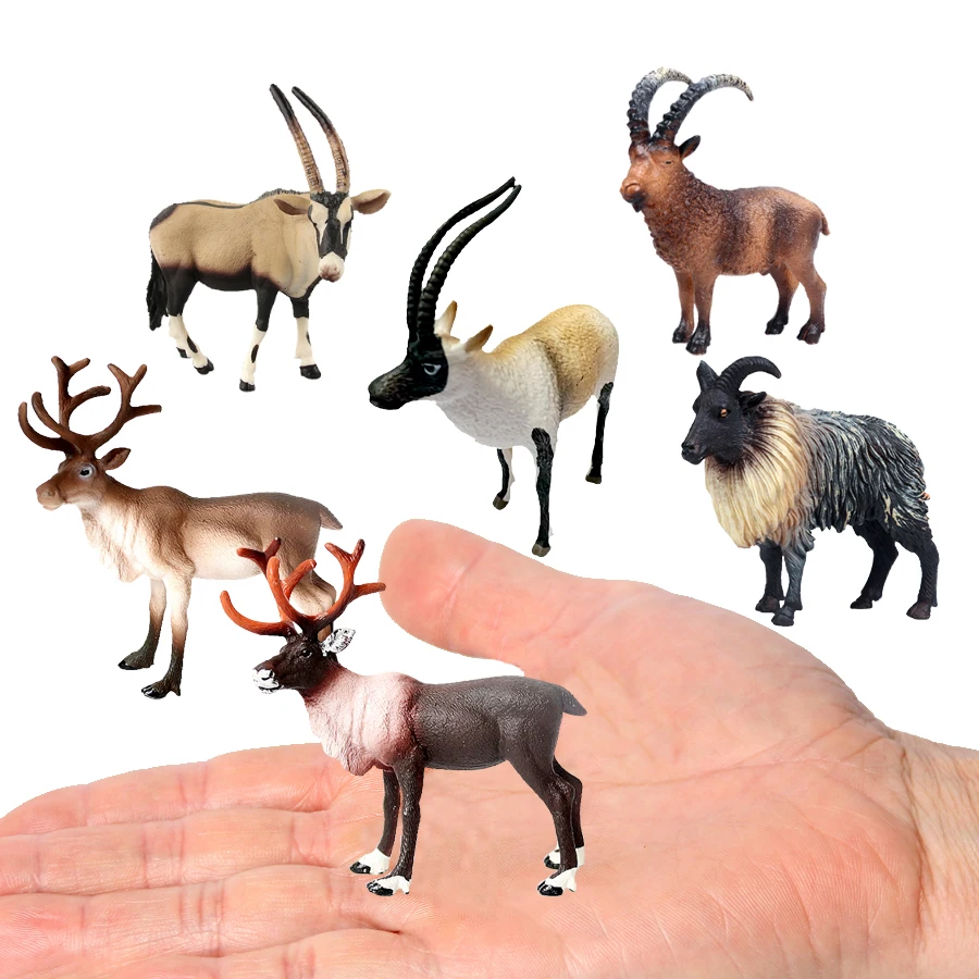 Simulation Wild Animal Deer Model Action Figure Baking Cake Topper Decoration Miniature Craft Collection Anime Toy Gift For Kids