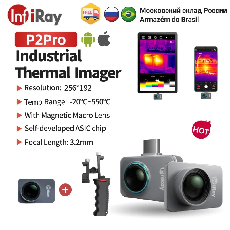 Termocamera inray Xinfrared per Smart Phone P2PRO PCB Floor Heat Inspection visione notturna termocamera a infrarossi