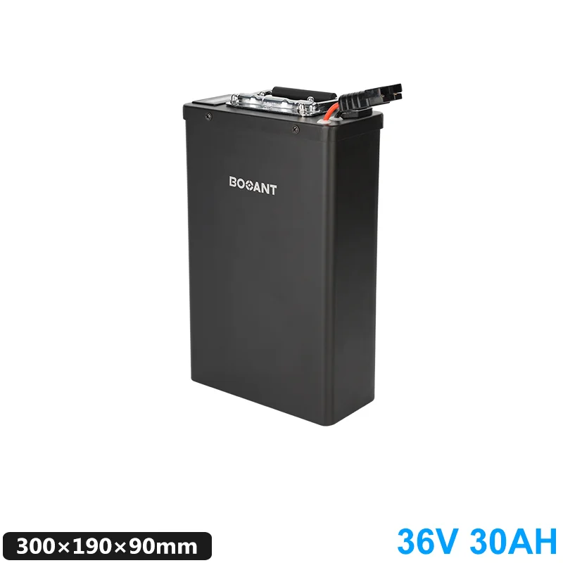 

Литиевый аккумулятор BOOANT Bluetooth 1080WH 36 в 30 Ач для электровелосипеда, аккумулятор для двигателя 1800 Вт с зарядным устройством 5 А, водонепроницаемый дисплей