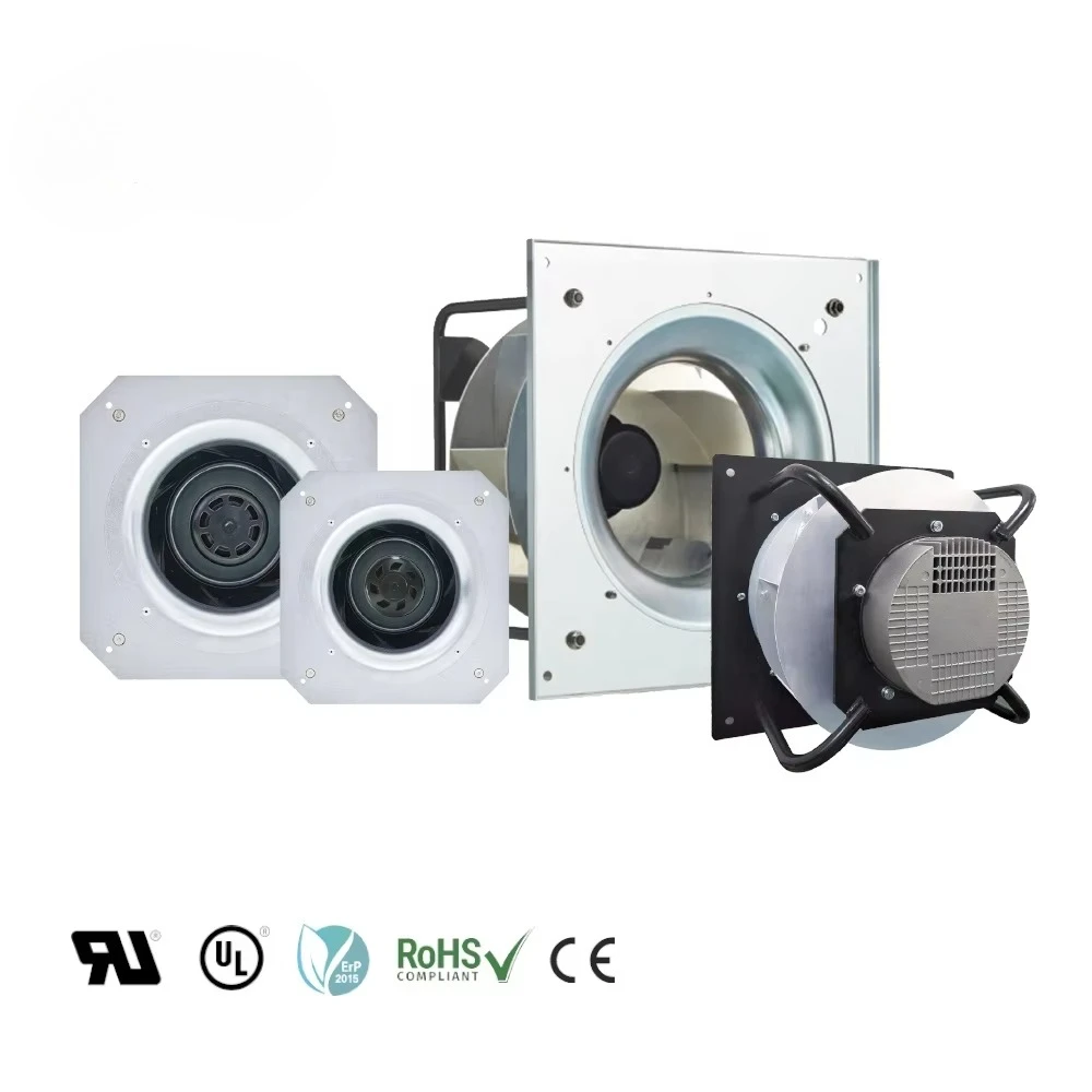 Radialventilator, Kunststoffhalterung, 230 V, Kanalventilator, freistehend, IP55, OEM 450 mm, Hochdruck, 650 Pa, EC-Motor